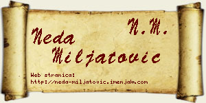 Neda Miljatović vizit kartica